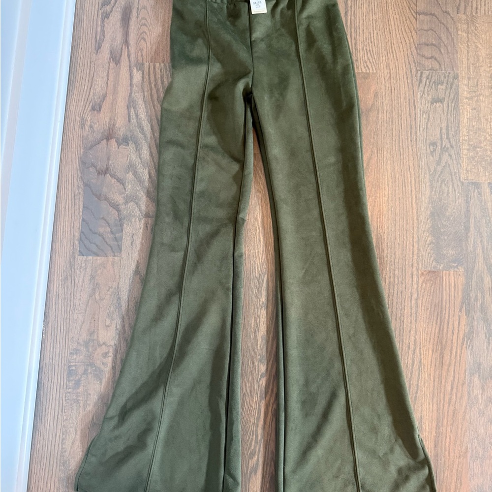 NWT Francescas Faux Suede flare pant
